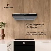 Klarstein Contempo Neo, páraelszívó, szekrény alatti, keringtetés, 175 m³/ó, SenseControl, integrált érintésvezérlés, rozsdamentes acél / akrilüveg termék 2. képe