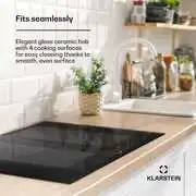 Klarstein Delicatessa 70 Flex, beépíthető indukciós főzőlap, 4 zóna, 7000 W, üvegkerámia termék 2. képe
