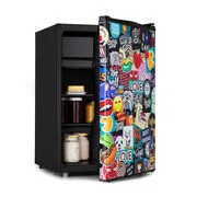 Klarstein Cool Vibe 70+, hűtőszekrény, 72 l, 2 polc, Stickerbomb stílus akciós termékkép 1