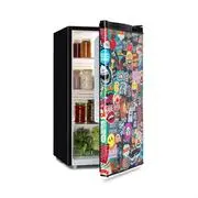 Klarstein Cool Vibe, hűtőszekrény, 90 liter, E energiahatékonysági osztály, VividArt Concept, manga stílus, fekete akciós termékkép 1