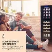 Klarstein Bovella 27 Duo+, 2 zónás borhűtő, 74 liter, 27 palack, üvegajtó termék 2. képe
