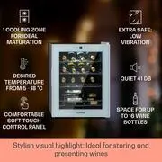 Klarstein Shiraz 16 Quartz, borhűtő, 42 liter, 160 W, 5 - 18 °C, érintőképernyős vezérlőpanel termék 2. képe