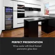 Klarstein Vinovilla Onyx Grande Duo, borhűtő, 425 liter, 165 palack, 3 színű LED világítás, fekete termék 2. képe