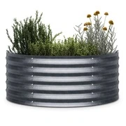 Blumfeldt High Grow Half Circle, félkör alakú magaságyás, 105x43x60 cm, hullámos acéllemezből, egyszerű összeszerelés, rozsda- és fagyálló akciós termékkép 1