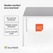 Blumfeldt LuminaHaven, pergola, 3 x 3 m, horganyzott acél lamellás tető, véd a nap, eső és szél ellen termék 2. képe