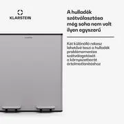Klarstein EcoVista, hulladékgyűjtő komposztálóval, 40 l + 3 l/tároló + komposztáló, Soft-Close termék 2. képe
