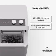 Klarstein IceCraft jégkockakészítő, 2 üzemmód, 1,3 l hideg víz, automatikus tisztítás, 12 kg/24 h termék 2. képe