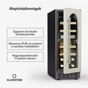 Klarstein Vinovilla Victoria 17 Duo borhűtő, 2 hűtési zóna, Touch control, 17 palack, 4 polc termék 2. képe