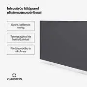 Klarstein Wonderwall Smart Infravörös hősugárzó, 60 x 120cm, Applikáció, 770 W, Heti időzítő, IP24 termék 2. képe