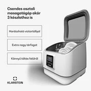 Klarstein SilentScrub mosogatógép, hordozható, érintőképernyő, 7 program, 3 edénykészlet, evőeszközkosár termék 2. képe