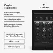 Klarstein SecureTouch óratekercselő, 9+4 óra, Mabuchi motor, zongoralakk, 41 üzemmód, zár, LED-ek termék 2. képe
