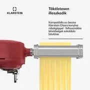 Klarstein Chiara tésztakészítő tartozék, 3 az 1-ben funkció, 8 fokozat, mosogatógépben mosható, rozsdamentes acél, kompatibilis termék 2. képe