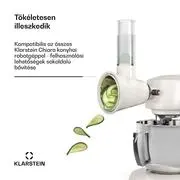 Klarstein Chiara salátakészítő tartozék, 3 különböző penge, rozsdamentes acél, kompakt, könnyen tisztítható termék 2. képe