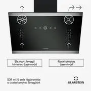 Klarstein FlashLine páraelszívó, A++, 524 m³/h, 3 szint, érintős, csendes, LED, elszívás/recirkuláció, 100 W termék 2. képe