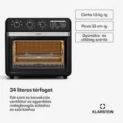 Klarstein Air Glaze forrólevegős sütő, 2000 W, 34 liter, panorámaablak, tartozékkészlettel együtt termék 2. képe