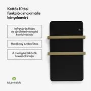 Blumfeldt Intelligens infravörös hősugárzó, törölközőmelegítő, 500 W teljesítmény, IP24 termék 2. képe