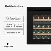 Klarstein Vinsider 30 Built-In Duo borhűtő, 30 palack, beépíthető, LED, csendes termék 2. képe