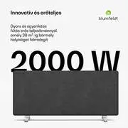 Blumfeldt ThermaTouch konvektor, 2 000 W, elegáns kialakítás, érintéses vezérlés, 20 m²-ig termék 2. képe