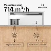 Klarstein Royal Flush Eco páraelszívó, Kihúzható, 714 m³/h, Boost, Érintős vezérlés, EEK A++ termék 2. képe