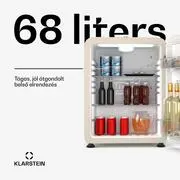 Klarstein Audrey Evo mini hűtőszekrény, 68 l, retro kivitel, csendes, kompakt, 3 szín termék 2. képe