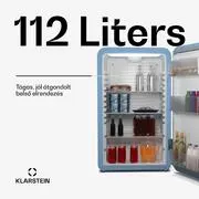 Klarstein Audrey Evo hűtőszekrény, 112 l, retro kivitel, csendes, kompakt, 3 szín termék 2. képe
