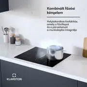 Klarstein AirJet Hybrid Down Air System, Indukciós főzőlap beépített páraelszívóval, 477 m³/h, EEK A+ termék 2. képe