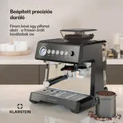 Klarstein GrandPresso karos kávéfőző, precíziós daráló, gőzfúvóka, portaszűrő, nyomásjelző, 20 bar termék 2. képe