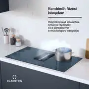Klarstein AirJet 90 Down Air System, indukciós tűzhely + DownAir-páraelszívó,10000 W, 750 m³/h, Boost termék 2. képe