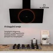 Klarstein Total Eclipse páraelszívó, LED világítás, érintős, 594,2 m³/h, elszívás/recirkuláció termék 2. képe