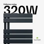 Blumfeldt Fairmont radiátor, 45 x 80 cm, falra szerelhető, modern kivitel, meleg víz termék 2. képe