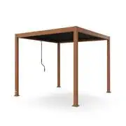 Blumfeldt LuminaHaven Pergola 3x3 Horganyzott acél Fa színű akciós termékkép 1
