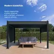 Blumfeldt Pantheon Cortina pavilon 3x4 m, időjárásálló, alumínium, porfestett, redőnyök termék 2. képe