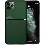 Samsung Galaxy M31 SM-M315F, Szilikon tok, közepesen ütésálló, mágneses tartóval kompatibilis, karbon minta, Wooze Carbon, sötétzöld akciós termékkép 1