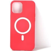 Apple iPhone 12 Mini, Szilikon tok, mágnes gyűrűvel, MagSafe töltővel kompatibilis, Wooze Magsafe Case, rózsaszín akciós termékkép 1