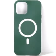 Apple iPhone 12 Mini, Szilikon tok, mágnes gyűrűvel, MagSafe töltővel kompatibilis, Wooze Magsafe Case, zöld akciós termékkép 1