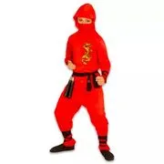 Sárkány ninja jelmez - 158 cm-es méret, piros akciós termékkép 1
