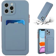 Xiaomi Mi 11, Szilikon tok, kártyatartóval, Wooze Card Slot, leander-szürke termék 2. képe