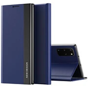 Samsung Galaxy M51 SM-M515F, Oldalra nyíló tok, stand, Wooze Silver Line, sötétkék akciós termékkép 1