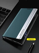 Xiaomi Poco X3 NFC / X3 Pro, Oldalra nyíló tok, stand, Wooze Silver Line, piros termék 2. képe