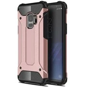 Huawei P50 / P50E, Műanyag hátlap védőtok, Defender, fémhatású, vörösarany akciós termékkép 1