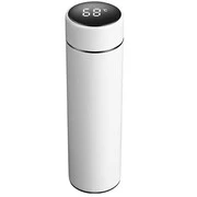 Prémium fémfalú termosz, hőtartó, LED-es érintő képernyős hőmérséklet kijelzővel, 500 ml, Wooze Keep Warm, fehér akciós termékkép 1