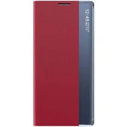 Xiaomi Poco M3, Oldalra nyíló tok, stand, hívás mutatóval, vékony csíkban, Wooze Look Inside, piros termék 2. képe