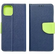 Motorola Moto G10 / G10 Power / G30, Oldalra nyíló tok, stand, Fancy Book, sötétkék akciós termékkép 1