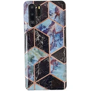 Huawei Mate 20, Szilikon tok, sokszöges márvány minta, Wooze Geometric Marble, színes/fekete akciós termékkép 1