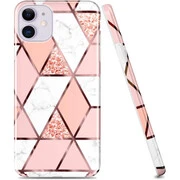 Samsung Galaxy A71 5G SM-A716F, Szilikon tok, sokszöges márvány minta, Wooze Geometric Marble, színes/rózsaszín termék 2. képe