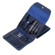 Prémium 3in1 manikűr szett, kézápoláshoz, lábápoláshoz, arcápoláshoz, 16 db-os, Wooze Manicure Set, sötétkék akciós termékkép 1