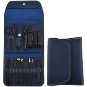 Prémium 3in1 manikűr szett, kézápoláshoz, lábápoláshoz, arcápoláshoz, 16 db-os, Wooze Manicure Set, sötétkék termék 2. képe