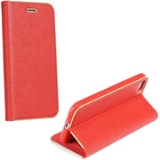 Samsung Galaxy S22 5G SM-S901, Oldalra nyíló tok, stand, Luna Book, piros akciós termékkép 1