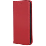 Xiaomi Redmi Note 11 / Note 11S, Oldalra nyíló tok, valódi bőrtok, stand, Smart Pro, piros akciós termékkép 1