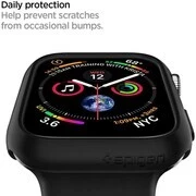 Apple Watch 7 (45mm), Műanyag védőkeret, szíj nélkül, Spigen Thin Fit, sötétzöld termék 2. képe